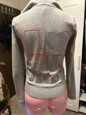 Vintage Juicy Couture "LOVE Juicy" Pink Label Gray Sweatshirt